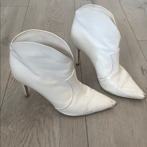 Gianvito Rossi White Leather Booties